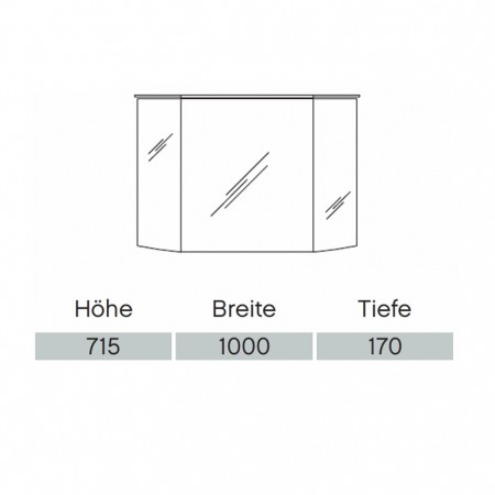 Pelipal Cassca Spiegelschrank inkl. Beleuchtung  