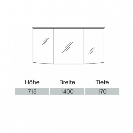 Pelipal Cassca Spiegelschrank inkl. Beleuchtung  