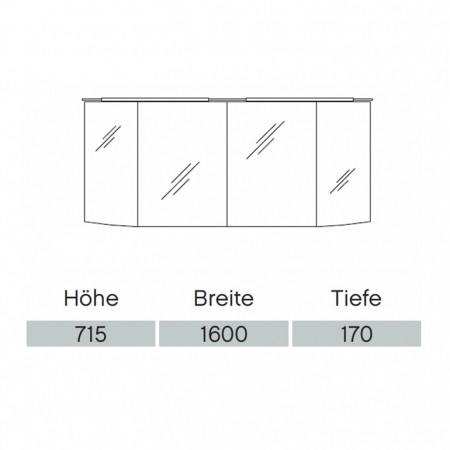 Pelipal Cassca Spiegelschrank inkl. Beleuchtung  