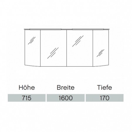 Pelipal Cassca Spiegelschrank inkl. Beleuchtung  