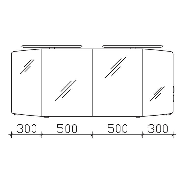 Pelipal Cassca Spiegelschrank inkl. LED-Beleuchtung 1600 Comfort N