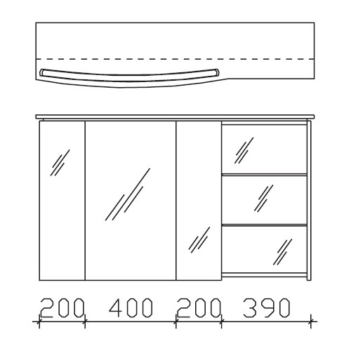 Pelipal Contea Spiegelschrank inkl. LED-Beleuchtung 1190