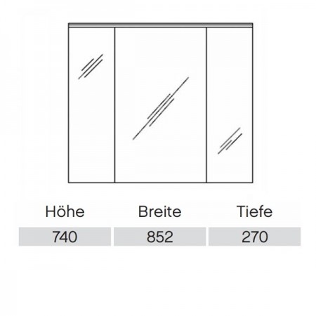 Pelipal Pineo Spiegelschrank Comfort N PG1,PG2  