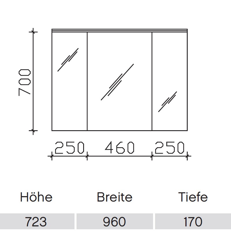 Pelipal Pineo Spiegelschrank Comfort N PG1,PG2  