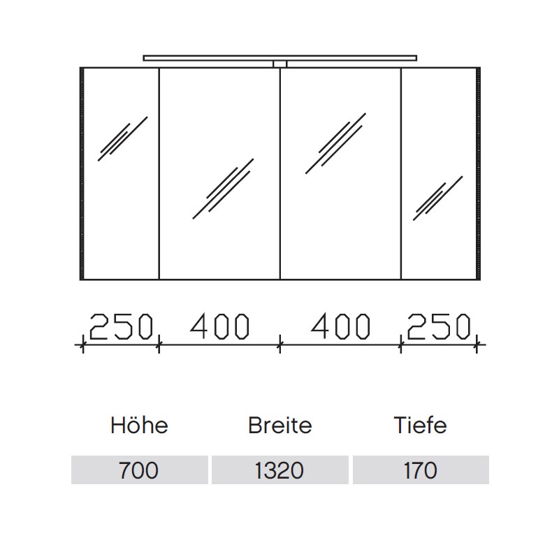 Pelipal S10 LEDplus Spiegelschrank 24-I  