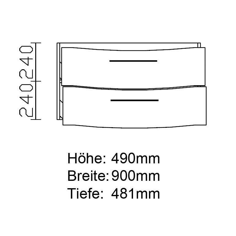 Pelipal Solitaire 6005 Argona Waschtischunterschrank 900  