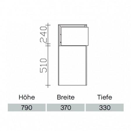 Pelipal Solitaire 6010 Highboard PG2 370mm  