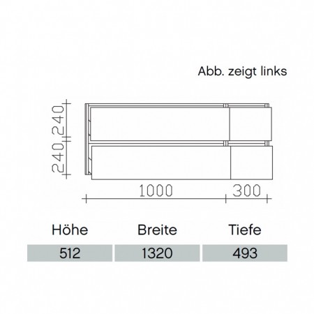 Pelipal Solitaire 6010 Waschtischunterschrank PG1 1320mm  