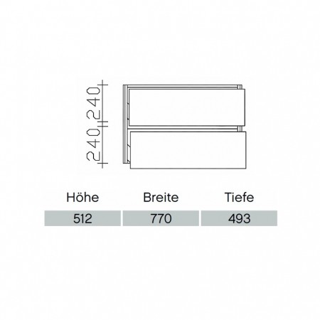 Pelipal Solitaire 6010 Waschtischunterschrank PG1 770mm  