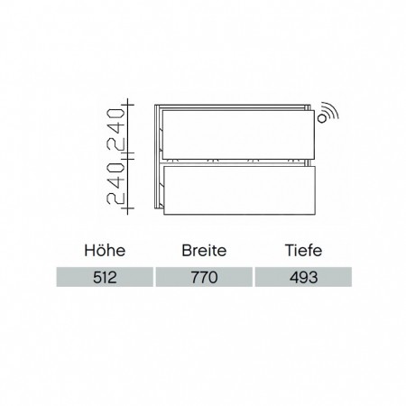 Pelipal Solitaire 6010 Waschtischunterschrank PG1 770mm mit Bewegungssensor
