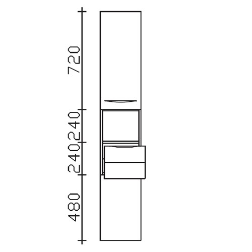 Pelipal Solitaire 6025 Hochschrank (PEL6025-HS 30-02) PG1