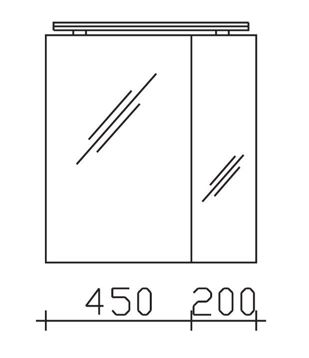 Pelipal Solitaire 6025 Spiegelschrank 670
