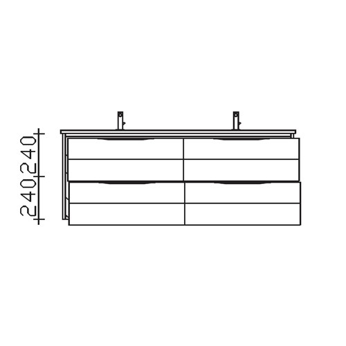Pelipal Solitaire 6025 Waschtischunterschrank 1300 mm 