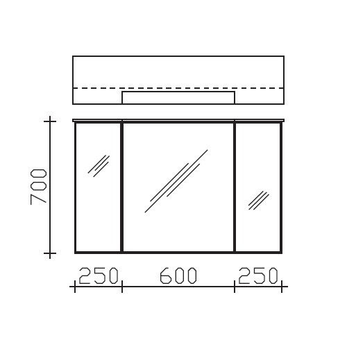 Pelipal Solitaire 6110 Spiegelschrank 1100 mm