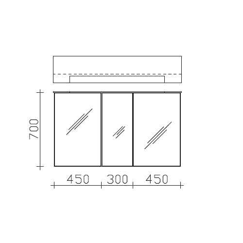 Pelipal Solitaire 6110 Spiegelschrank 1200 mm