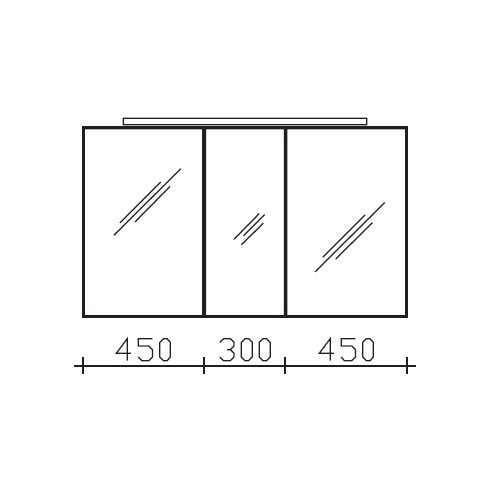 Pelipal Solitaire 6110 Spiegelschrank 1200 mm