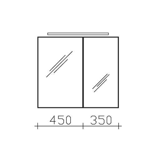 Pelipal Solitaire 6110 Spiegelschrank 800 mm