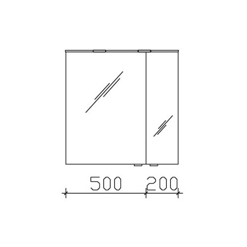 Pelipal Solitaire 6910 Spiegelschrank 700