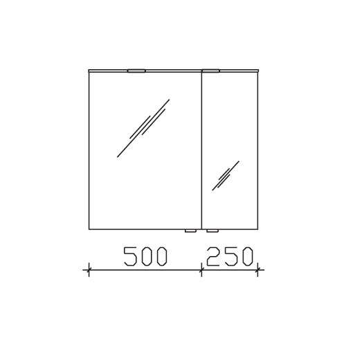 Pelipal Solitaire 6910 Spiegelschrank 750