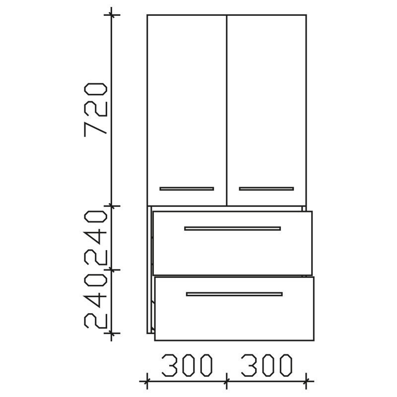 Pelipal Universelle Beimöbel Midischrank PG2
