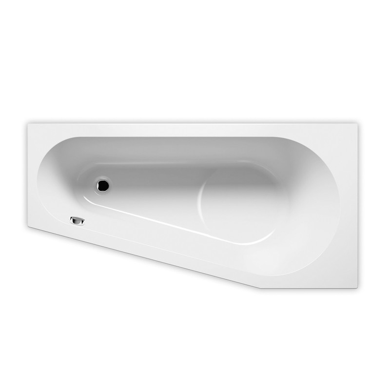 Riho Delta Plug & Play Badewanne, Eckausführung, links, inkl. Füße,  1600x800 mm, 130 Ltr.