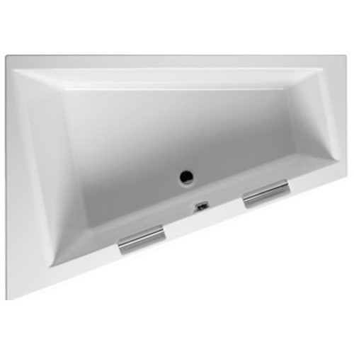 Riho Eck-Badewanne Doppio 180x130 cm R / weiß + Handgriffe BA90F05