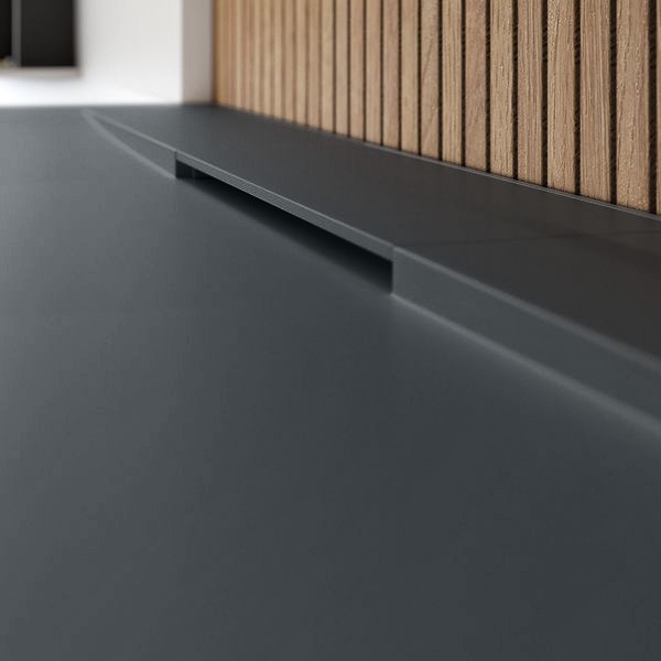 ISOLA 140x80x3/Schiefer anthrazit matt Duschwanne in Schieferoptik