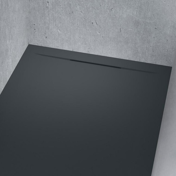 ISOLA 140x80x3/Schiefer anthrazit matt Duschwanne in Schieferoptik