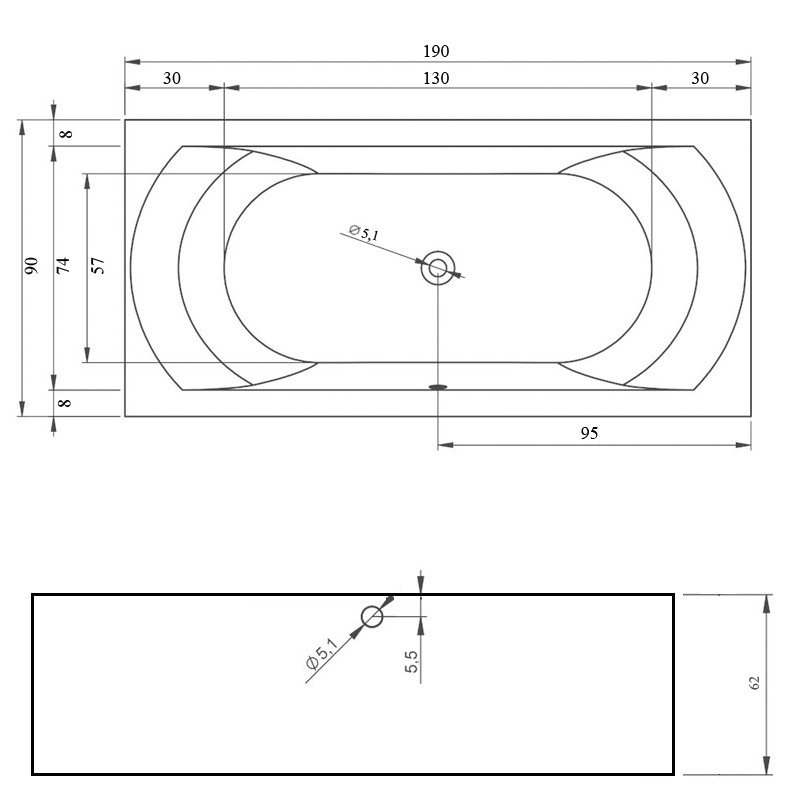 Riho Linares Plug & Play Badewanne, Eckausführung rechts, 1900x900mm, 240 Ltr.