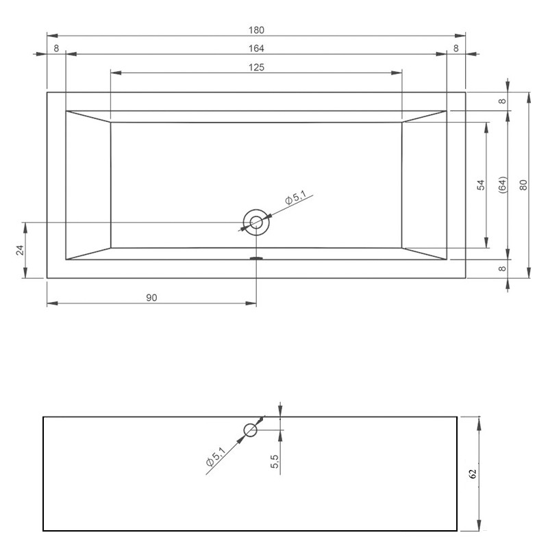 Riho Lugo Plug & Play Badewanne, Eckausführung, links, 1800x800mm, 215 Ltr.