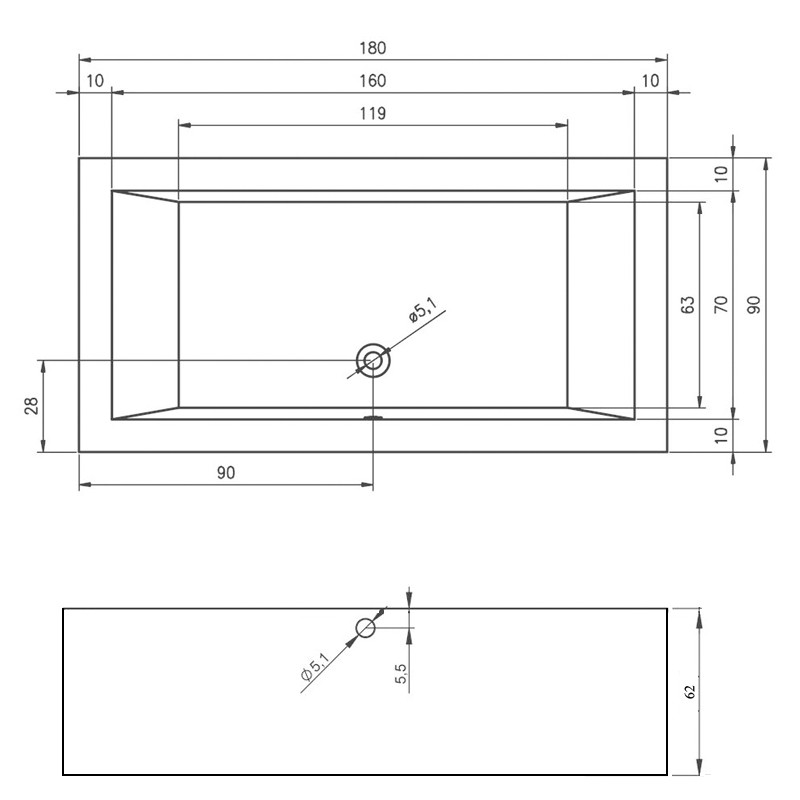 Riho Lugo Plug & Play Badewanne, Eckausführung, links, 1800x900mm, 250 ltr.