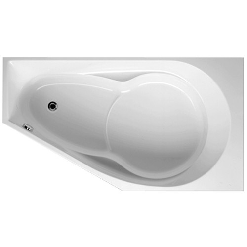 Riho Raumspar-Badewanne Yukon 160x90 cm L / weiß BA35005