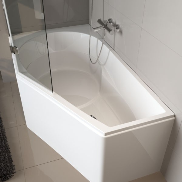 Riho Raumspar-Badewanne Yukon 160x90 cm R / weiß BA34005