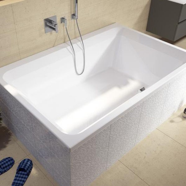Riho Rechteck-Badewanne Castello 180x120 cm / weiß BB77005