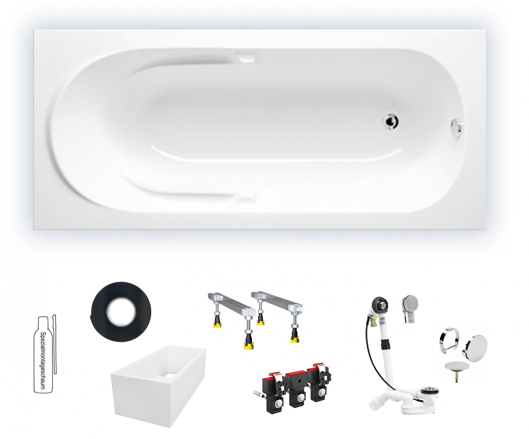 Riho Rechteck-Badewanne Future 180x80 cm / weiß BC31005