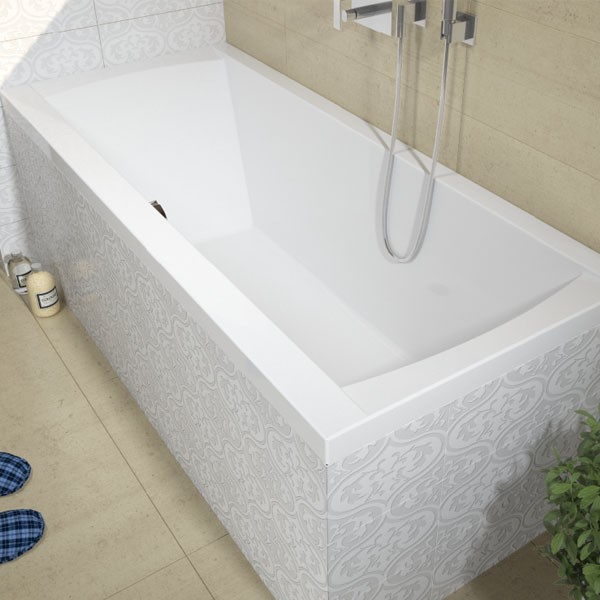 Riho Rechteck-Badewanne Jersey 160x70/weiß glänzend BA71005