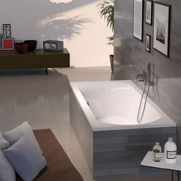 Riho Rechteck-Badewanne Lima 150x70 cm / weiß BB40005