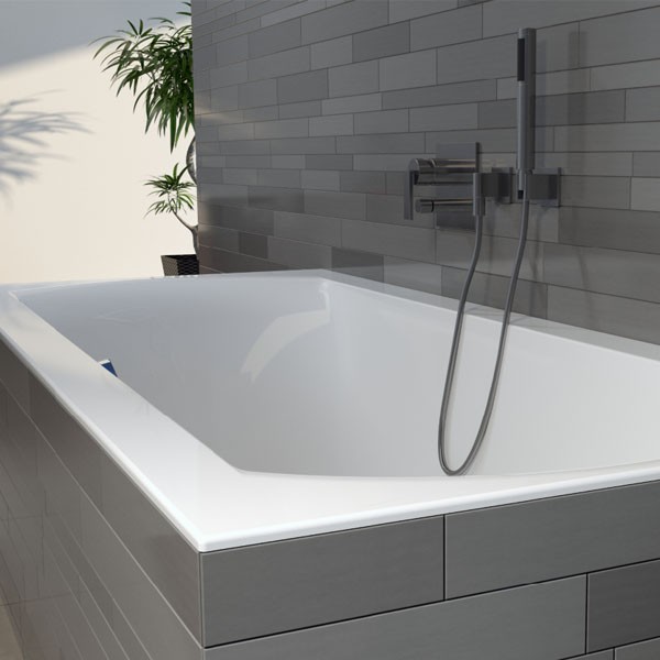 Riho Rechteck-Badewanne Linares flachen Rand 10mms 200x90 BT49005