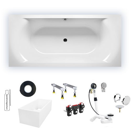 Riho Rechteck-Badewanne Linares rechts,  170x75 B141001005 AKTIONSPREIS