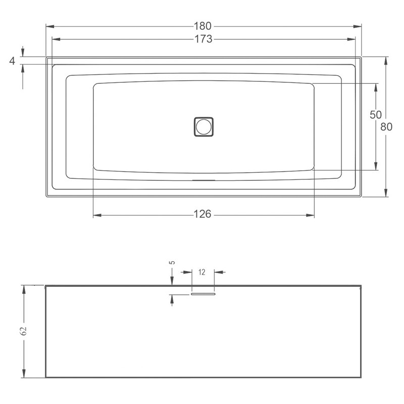 Riho Still Square Plug & Play Badewanne, Eckausführung links, 1800x800mm, 233 Ltr.