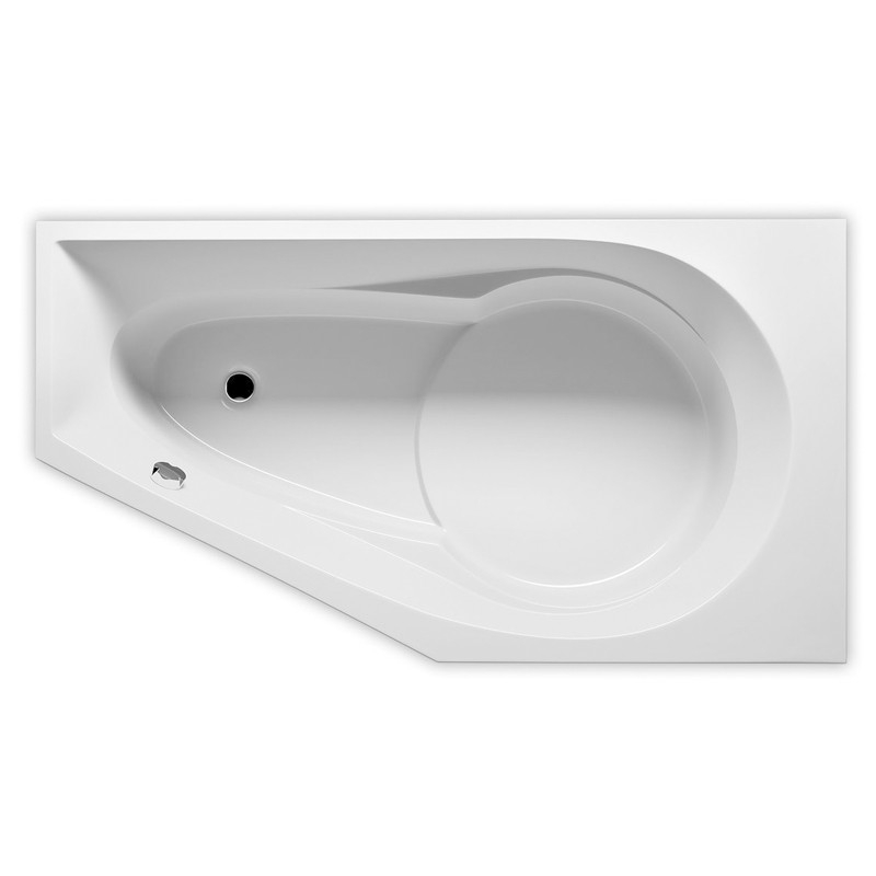 Riho Yukon Plug & Play Badewanne, Eckausführung links, inkl. Füße, 1600x900mm, 175 Ltr.