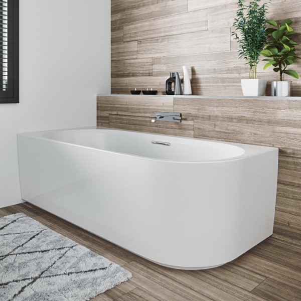 Admire Corner rechts, acryl bad, 170x77, hoogglans wit