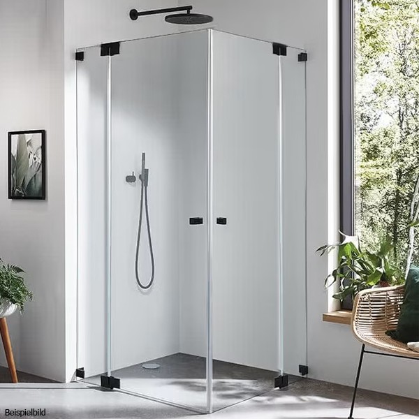 RockyLine O Duschabtrennung 900 x 900 x 2000, Eckeinstieg mit Pendeltüren, verschiedene Profilfarben, O10.9