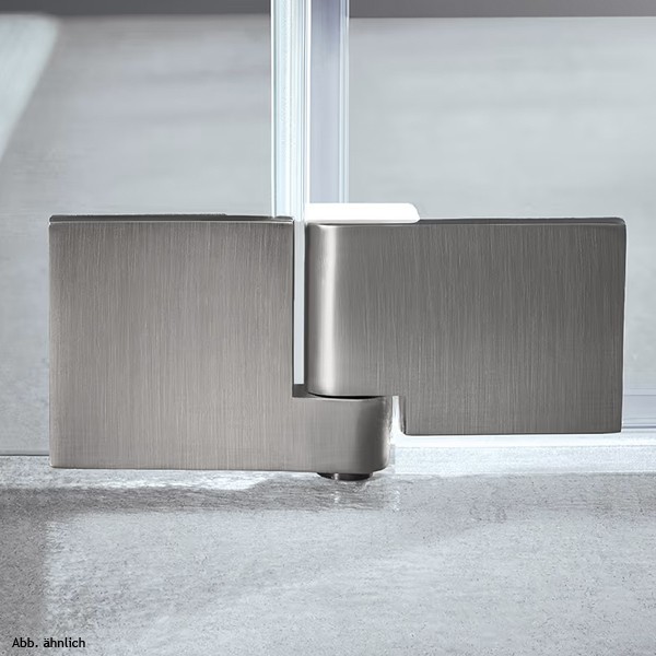 RockyLine O Duschabtrennung 900 x 900 x 2000, Fronteinstieg, Pendeltür oder Drehtür ohne Festteil, verkürzte Seitenwand, verschiedene Profilfarben, O14.9