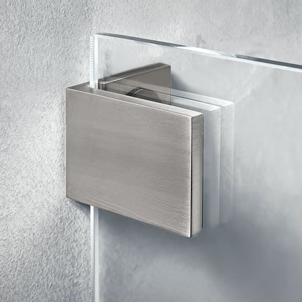 RockyLine O Duschabtrennung 900 x 900 x 2000, Pendeltür oder Drehtür ohne Festteil, eine Seitenwand, verschiedene Profilfarben, O13.9