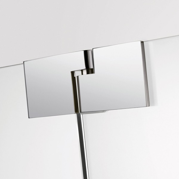 RockyLine O Duschabtrennung, Viertelkreisdusche, mit Drehtür und zwei Festteilen, für Wannenradius 520 - 530 mm, 1000 x 1000 x 2000, verschiedene Profilfarben, O15.4