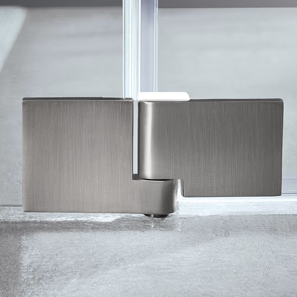 RockyLine O Duschabtrennung, Viertelkreisdusche, mit Drehtür und zwei Festteilen, für Wannenradius 520 - 530 mm, 1000 x 1000 x 2000, verschiedene Profilfarben, O15.4