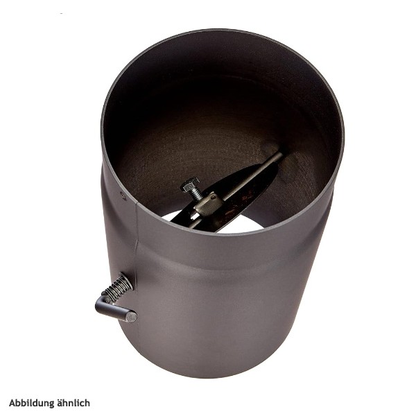 Rockytherm Rauchrohr mit Drosselklappe 250 mm, DM130, Farbe: Grau