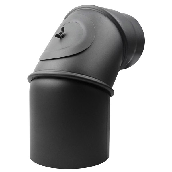 Rockytherm verstellbarer Rauchrohrbogen 0°- 90°, DM180, Farbe: Grau