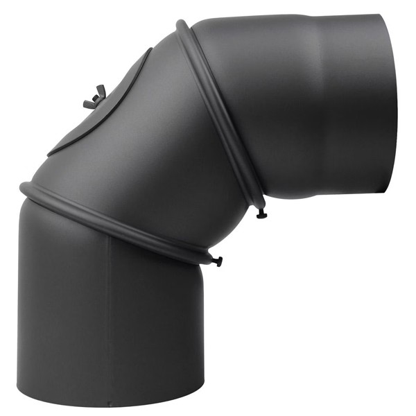 Rockytherm verstellbarer Rauchrohrbogen 0°- 90°, DM180, Farbe: Grau